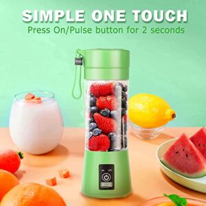 Portable Blender for Smoothies and Shakes,USB Rechargeable with 6 Stainless Steel Blades,Mini Blender with One Touche Operation,Made with BPA-free Material,Handheld Personal Size Blender for Kitchen,Travel and Sport