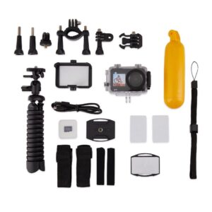 Vivitar 4K Ultra HD Action Camera Bundle Dual Screens, WiFi, 64GB SD, 2 Batteries, Waterproof Case, EIS & More