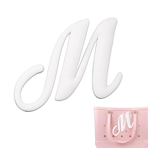 TOYMIS Decorative Lettering for Bogg Bag, Alphabet Letters Decor Letter Charms for Bogg Bag Accessories Alphabet 3D Letters for Personalizing Handbag DIY White (M)