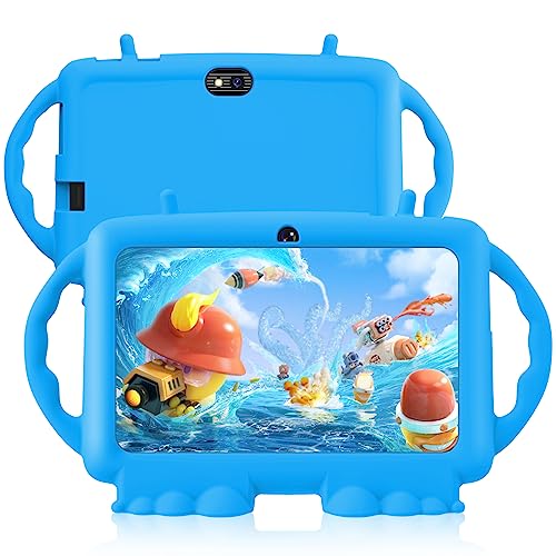 Relndoo Kids Tablet, 7 inch Android 11 Tablet for Kids, 3GB RAM 32GB ROM, Toddler Tablet with Bluetooth, WiFi, Parental Control, Dual Camera, GMS, Shockproof Case, Kids App Pre-Installed