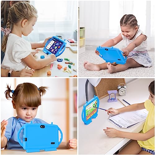 Relndoo Kids Tablet, 7 inch Android 11 Tablet for Kids, 3GB RAM 32GB ROM, Toddler Tablet with Bluetooth, WiFi, Parental Control, Dual Camera, GMS, Shockproof Case, Kids App Pre-Installed