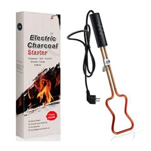 Electric Charcoal Fire Starter Lighter – BBQ Grill Fire Starters for Fireplace Campfires Coal Quick Ignite Briquettes |No Sparks or Flames | 304 Stainless Steel Coils Elements 5ft Long Cable Cord 600W