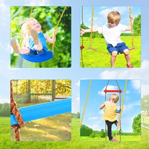 EMKK Outdoor Toddler Swing Set for Backyard, Playground Swing Sets with Climbing Ladder, Swing and Climbing Playset for Kids