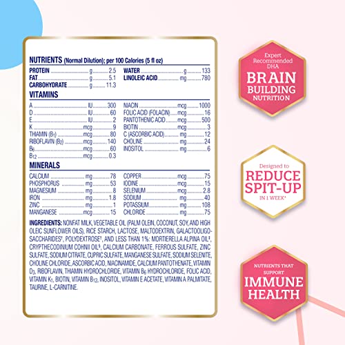 Enfamil A.R. Infant Formula,Clinically Proven to Reduce Reflux & Spit-Up in 1 Week, DHA for Brain Development, Probiotics to Support Digestive & Immune Health, Reusable Powder Tub,19.5 Oz(Pack of 4)