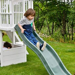 Avenlur Craftsman Modern Swing Set - Outdoor Backyard Swing: Montessori Waldorf Style Slide, Clubhouse, Fort, Gymnastic Bar, Rock Climb Wall, and More for Kids' Imaginative Play - ASTM Cert. - 3-11yr