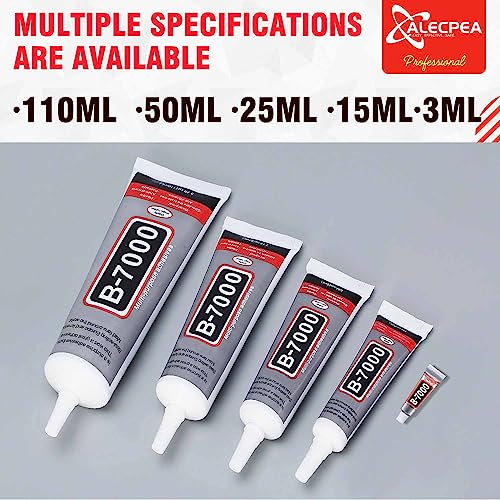 B7000 Glue - 15ml/0.5oz (2 Pack) - Multipurpose Adhesive for Electronics, Crafts, Jewelry - Strong Bonding, Flexible, Clear Drying