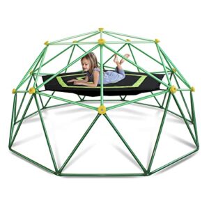 jygopla 10ft climbing dome for kids 3-8, geometric dome climber play center with rust & uv resistant, supporting 800lbs, kids jungle gym playground indoor/outdoor with much easier assembly
