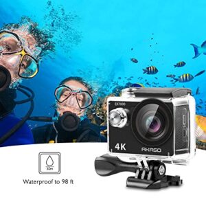 AKASO EK7000 4K30FPS 20MP Action Camera + Kingston 64GB microSDXC Canvas Memory Card (Bundle)