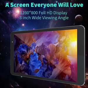 TUOHAITIME Tab A8 Tablet, 2023 Android 12 Tablet 8inch HD LCD Screen 3GB+32GB WiFi Dual Camera Bluetooth Googple Play YouTube Parental Control Dark Gray