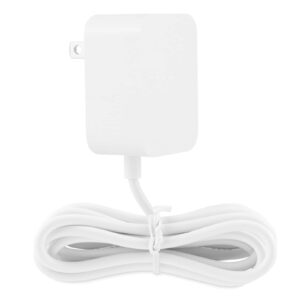 power cord for vtech vm901 vm919hd vm919-2hd vm819 vm819-2 pu baby monitor handheld screen parent unit (not for baby unit cam) replacement 5v white charger ul aadpter with 5ft cable - lefxmophy