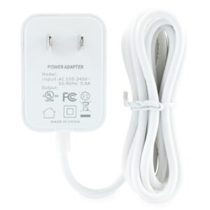 Power Cord for VTech VM901 VM919HD VM919-2HD VM819 VM819-2 PU Baby Monitor Handheld Screen Parent Unit (Not for Baby Unit Cam) Replacement 5V White Charger UL Aadpter with 5ft Cable - LEFXMOPHY