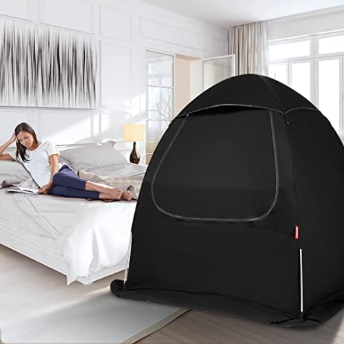 Blackout Tent for Pack N Play, YAVIL Portable Travel Crib Blackout Canopy Cover to Block Out 97% Light for Baby Sleeping or Playing