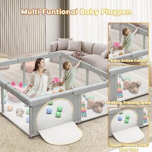 Baby Playpen 47x47 inch Small Playpen for Babies and Toddlers Active or Nap Area