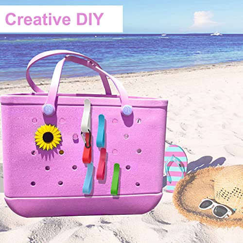 Aovaely 2 Pack Beach Bag Charms Hooks, Beach Bag Accessories Inserts for Hanging Key Cup Holder Tote Bag Accessories for Beach Camping