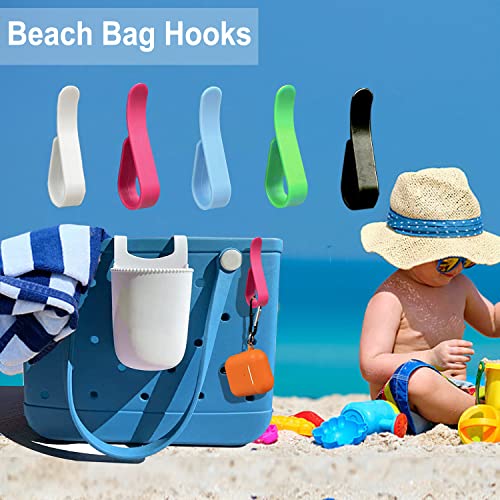 Aovaely 2 Pack Beach Bag Charms Hooks, Beach Bag Accessories Inserts for Hanging Key Cup Holder Tote Bag Accessories for Beach Camping