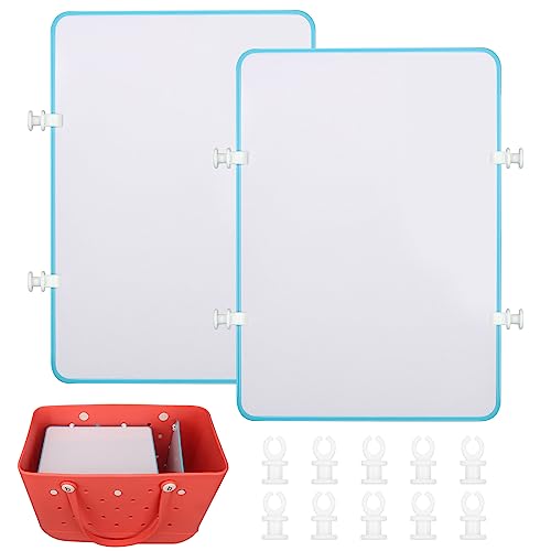 Raymall Divider Tray for Bogg Bag, Dividers for Bogg Bag Accessories Inserts for Bogg Totes Bags, 11.8x8.54x0.22in Beach Bag Divider for Original XL Size Bogg Bags Divider Tray 2packs (Blue+White)