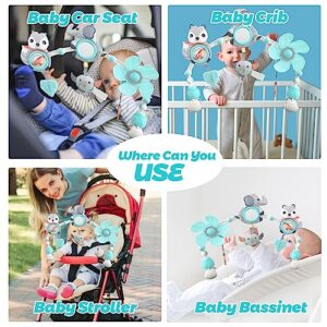 Stroller Arch Car Seat Toy: Baby Toys Mobile Adjustable Arch Toy for Stroller Crib Carseat Bouncer Toy Bar, Infant Toy Age 0 3 6 9 12 24 Months Newborn Hanging Travel Toys with Clip, Shower Gift