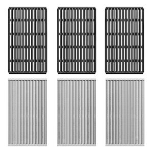 bbq-plus porcelain-enamel cooking grid grate and emitter plates replacement parts for charbroil commercial tru-infrared grills 463242715 463242716 463276016 466242715 466242815, lowes 606682 639322
