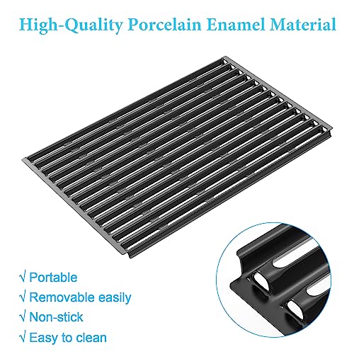 BBQ-PLUS Porcelain-Enamel Cooking Grid Grate and Emitter Plates Replacement Parts for Charbroil Commercial TRU-Infrared Grills 463242715 463242716 463276016 466242715 466242815, Lowes 606682 639322