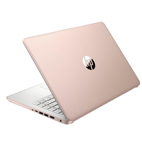 HP Latest Stream 14" HD Laptop, Intel Celeron Processor, 8GB Memory, 64GB eMMC Storage, Fast Charge, HDMI, Up to 11 Hours Long Battery Life, Office 365 1-Year, Win 11 S, Microfiber Bundle, Pink Gold