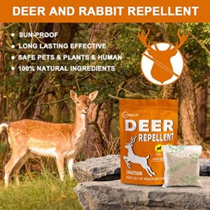 DALIYREPAL Deer Repellent, Rabbit Repellent Outdoor,Deer Repellent for Plants, Rabbit Repellent for Yard Powerful, Deer Deterrent for Trees,Outdoor Deer Repellant Yard 12 Packs/Bag