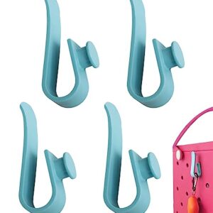 Aovaely 4 Pack Beach Bag Charms Hooks, Beach Bag Accessories Inserts for Hanging Key Cup Holder Tote Bag Accessories for Beach Camping