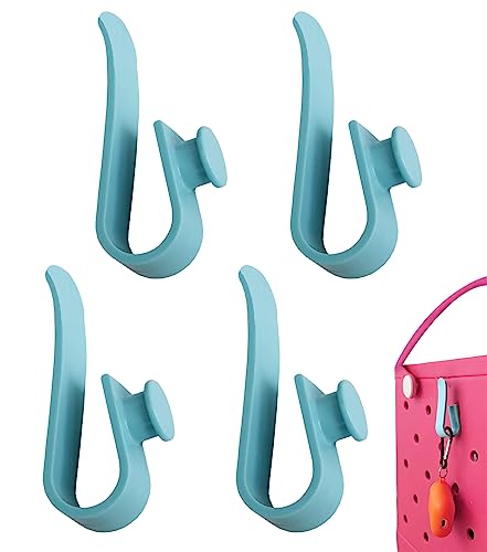 Aovaely 4 Pack Beach Bag Charms Hooks, Beach Bag Accessories Inserts for Hanging Key Cup Holder Tote Bag Accessories for Beach Camping