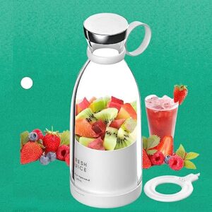 personal portable usb rechargeable electric mini fresh juicer blender and smoothie maker (white)