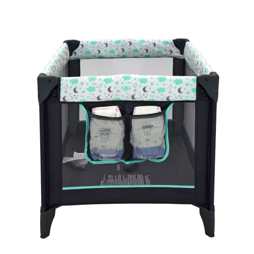 Pamo Babe Portable Baby Playpen, Baby playard for Toddlers,Portable Crib with Storage Bag (Grey)