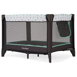 Pamo Babe Portable Baby Playpen, Baby playard for Toddlers,Portable Crib with Storage Bag (Grey)