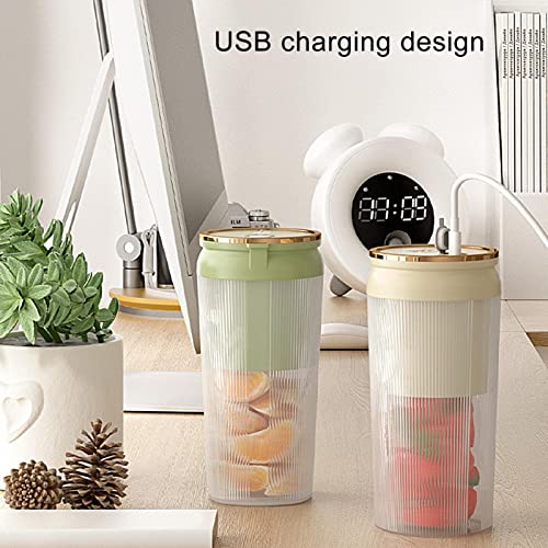 Portable Blender Smoothie Maker, 300ml 35W USB Rechargeable Nutrient Extractor High Speed Mini Blender, Multi-Function Cold Beverage Smoothie Maker For Baby Food Shakes And Smoothies Nuts Frozen Fruit