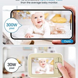 Baby Monitor - 2K Ultra HD Video Baby Monitor with Camera and Audio - Baby Camera Monitor WiFi Smartphone with Night Vision, Video Recording, App Control, Motion Detection/Tracking, 2-Way Audio