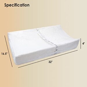 Truwelby Changing Pad with Ultra Soft Plush Cover & 3 Pack Changing Pad Liners Waterproof