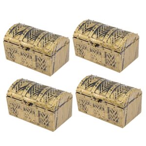 holidyoyo 4 pcs boxes pirate chest childrens jewelry box jewelry gift boxes storage cubes retro pirate box pirate coin box jewelry storage container treasure chest pirate party favors