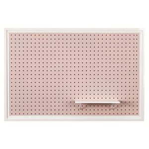 artawein pegboard organizer - craft peg board, nursery storage, wall organizer and more, comes with 1 x free shelf fits most 1/4" and 1/8" pegboard accessories (pink)