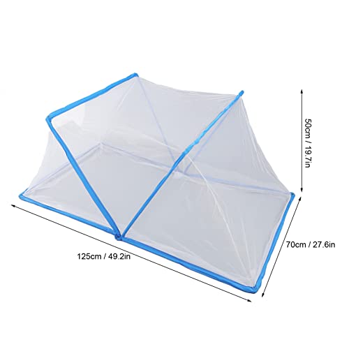 Baby Crib Tent, Mosquito Net Tent Foldable Portable Ventilate Summer Bedroom Net Tent for Baby Kids Students (Blue)