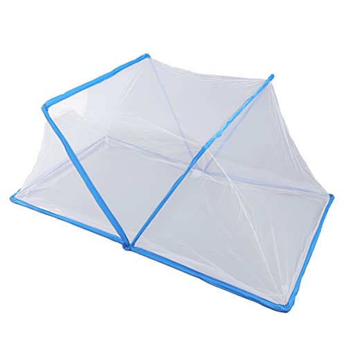 Baby Crib Tent, Mosquito Net Tent Foldable Portable Ventilate Summer Bedroom Net Tent for Baby Kids Students (Blue)