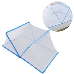 Baby Crib Tent, Mosquito Net Tent Foldable Portable Ventilate Summer Bedroom Net Tent for Baby Kids Students (Blue)