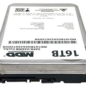 MDD 16TB 7200RPM 256MB Cache SATA 6.0Gb/s 3.5inch Internal Hard Drive for Surveillance Storage (MD16TGSA25672DVR) - 3 Years Warranty (Renewed)
