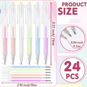 Lincia 12 Pcs Ball Point Glue Pen Easy Control Glue Pens for Crafting Liquid Fabric Glue Pen with 12 Refills for Kids Scrapbook Card Making School Supplies DIY Art Drawing, 1 mm Tip, 6 Colors