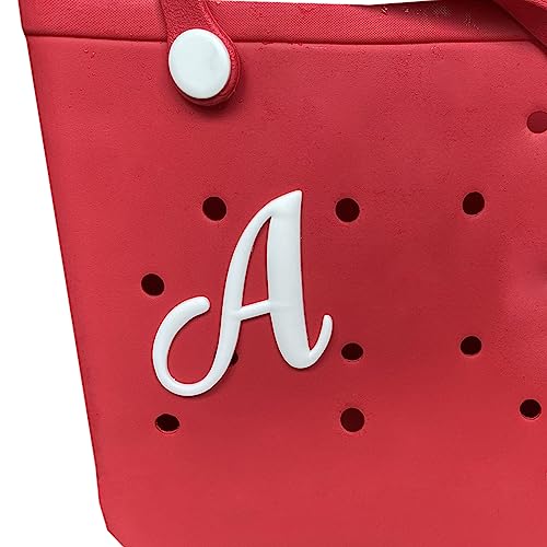 Koomduk Alphabet Charms Compatible for Bogg Beach Bag Decorative Accessories Beach Bag Charms Insert Personalize your Tote Bag (A)