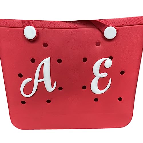 Koomduk Alphabet Charms Compatible for Bogg Beach Bag Decorative Accessories Beach Bag Charms Insert Personalize your Tote Bag (A)