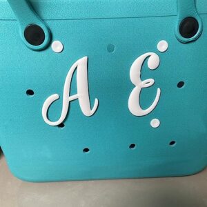 Koomduk Alphabet Charms Compatible for Bogg Beach Bag Decorative Accessories Beach Bag Charms Insert Personalize your Tote Bag (A)