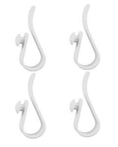 hooks accessories for bogg bags,4pcs insert holder charm accessory organize valuables on bag,rubber beach bags decordation (white)