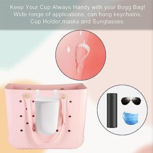 4pcs Hooks for Bogg Bags, Bag Hooks Compatible with Bogg Bag Beach Tote Bag Accessories for Bogg Bags Suitable for Bags Keychains Masks and Sunglasses (2 Black+2 White)