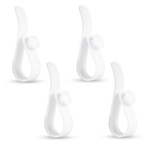 4pcs hooks accessories for bogg bags, multifunctional plastic hooks compatible with bogg bag suitable for bags keychains masks and sunglasses (white)
