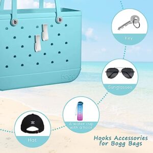 Hook Holder Accessiories for Bogg Bags,4 Pieces Insert Charm Cup Holder Bogg Bag Connect & Organize Key Mask Sunglass (White)