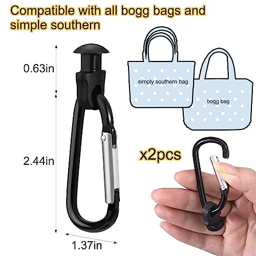 2pcs Key Holder for Bogg Bag, Accessories for Bogg Bags Original X Large, Insert Charm Carabiner Keychain Compatible with Bogg Bag Beach Tote Bag for Finding Your Keys In Your Bogg Bag Quickly