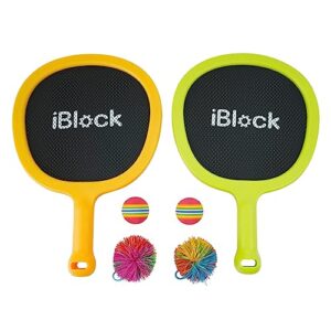 portable paddles and bouncy balls set for kids or adults’ indoor outdoor activities, sport game for beginner or intermediate fun play, swing racket in beach pool backyard playground lawn park or court