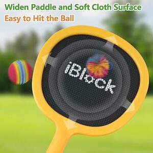 Portable Paddles and Bouncy Balls Set for Kids or Adults’ Indoor Outdoor Activities, Sport Game for Beginner or Intermediate Fun Play, Swing Racket in Beach Pool Backyard Playground Lawn Park or Court